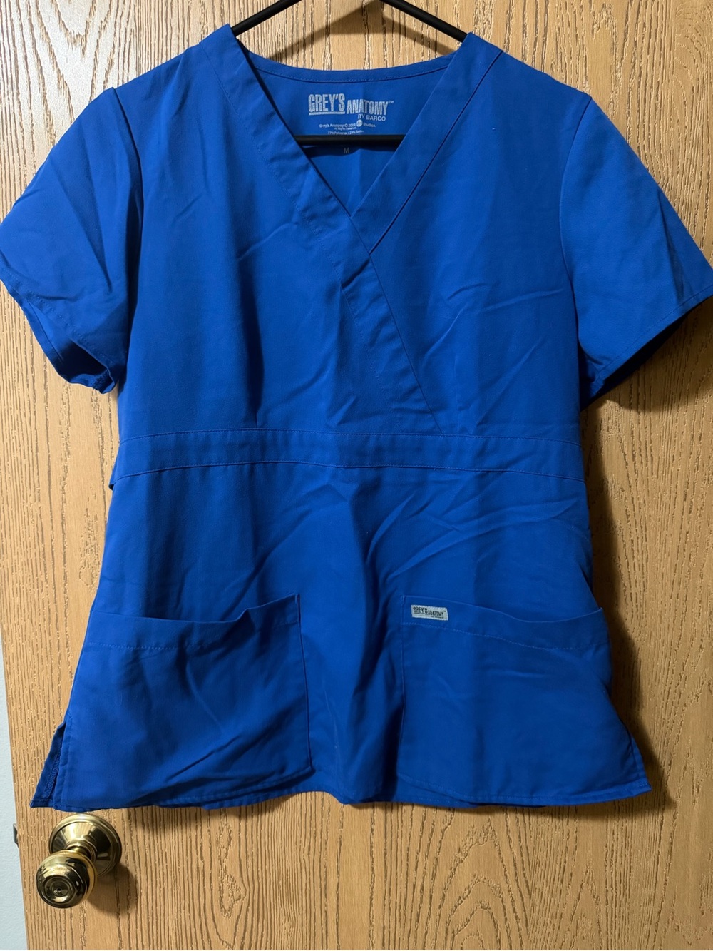 Grey's Anatomy Royal Blue V-Neck Scrub Top